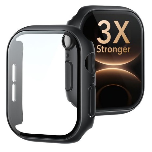 Ochranné puzdro ESR Glass Case od Corning™ pre Apple Watch 11/10 (46 mm), čierne pre 46 mm (rad