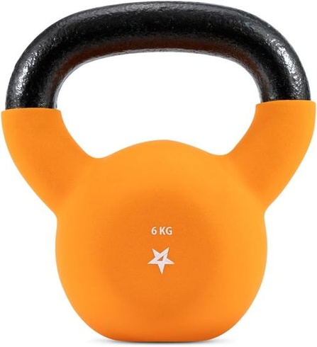 Yes4All HCR1 Neoprenem potažené kettlebelly, silové tréninkové kettlebelly - 6 kg oranžové