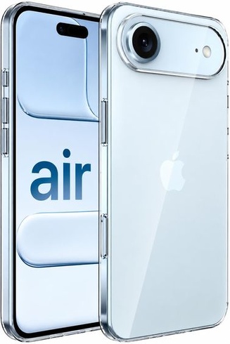 Puzdro Captor pre iPhone Air, priehľadné silikónové TPU - ultratenké ochranné púzdro proti