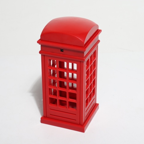 Noční lampa, Vintage Styl London Telefonní budka USB nabíjení (s baterií), Nastavitelný jas,