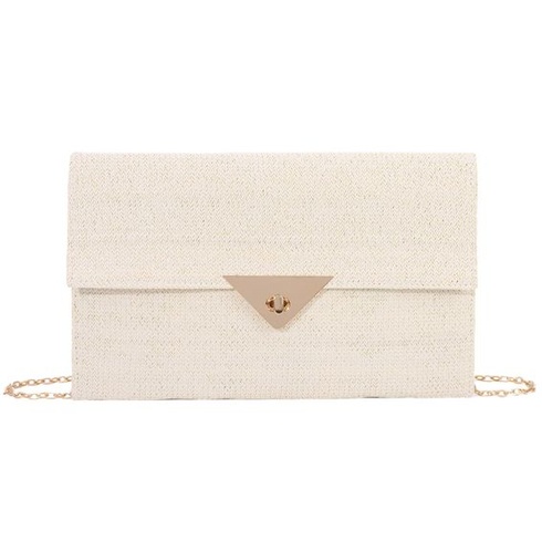 Dámska slamená kabelka EVEOUT s odnímateľnou retiazkou cez rameno, letná rafiová crossbody kabelka,