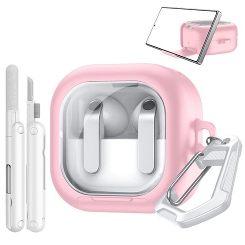 Priehľadné puzdro TiMOVO pre Galaxy Buds 4 a Galaxy Buds 4 Pro (2026), ružové