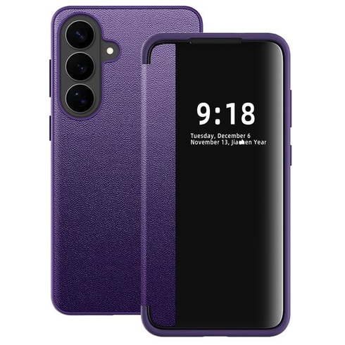 Ochranné puzdro S26 pre Samsung S26, Flipové puzdro, Priehľadné, Tenké, Priehľadné, Flipové puzdro