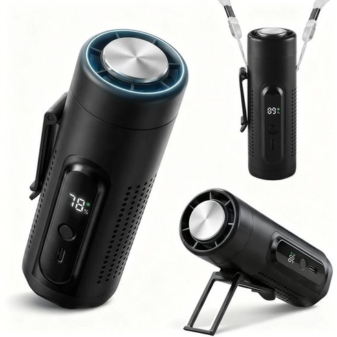 Ručný ventilátor s chladiacou podložkou, mini ventilátor 3 v 1, tichý, dobíjací cez USB, 5