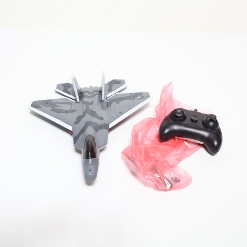 DEERC 2CH F22 Raptor RC lietadlo so svetlami, diaľkovo ovládaná stíhačka, 2,4 GHz 6osý gyroskopický