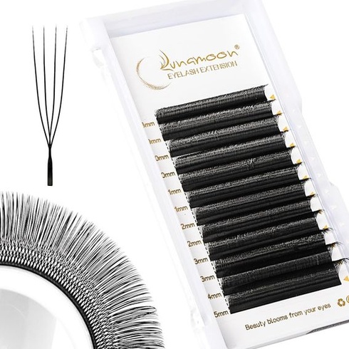 Lunamoon U-4D Volumen Wimpern W Wimpern Extension (U-4D-0.07-C, 8-15mm) U-4D-0.07-C 8-15mm