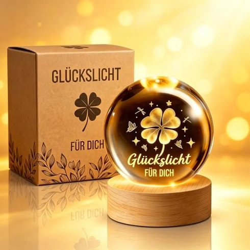 Krištáľová guľa Charfia s LED, 60 mm