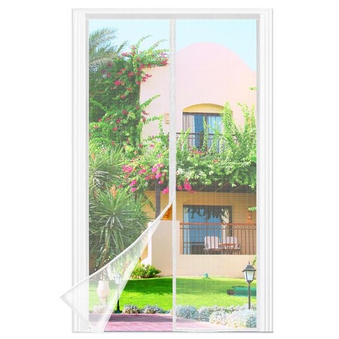 Magnetická sieť proti hmyzu na balkónové dvere, 80 x 210 cm, Silnejšie magnety, 3,8 cm široký suchý