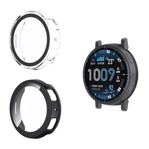 [2 balení] pro Amazfit Active Max 48mm pouzdro a chránič obrazovky, pevné PC vojenské nárazuvzdorné