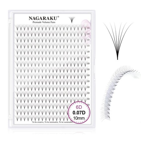 NAGARAKU 6D Předpřipravené ventilátory 320 ventilátorů Špičatá základna 0,07 D 10 mm Špičatý