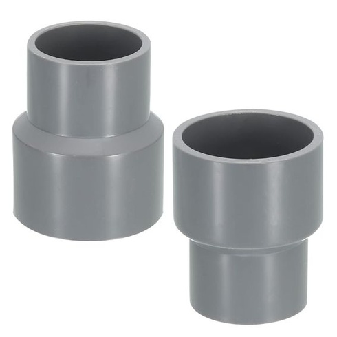 2 rovné PVC spojky potrubia, redukčná tvarovka 90×75 mm, redukčná spojka z PVC, spojovací konektor