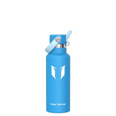 Termoska Sparrow z nerezovej ocele 500ml/750ml/1l/1,2l so slamkou 500ml C - nebesky modrá