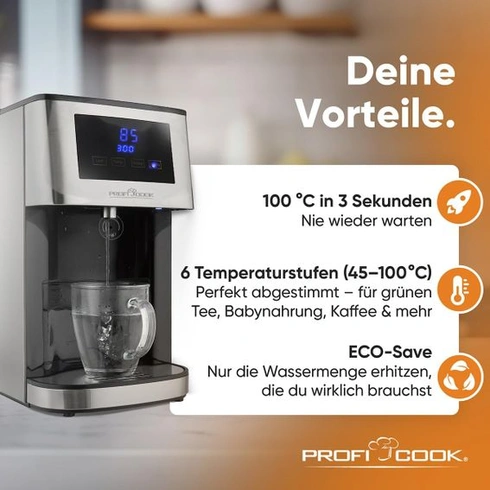 Dávkovač horké vody ProfiCook® nerezová ocel