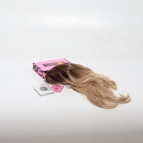 FESHFEN Ombré blond vrstvená parochňa s ofinou, 60 cm dlhá parochňa s ofinou pre ženy, syntetické