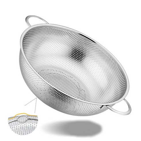 Homikit 28cm sito, kuchynské sito z nerezovej ocele na cestoviny s rukoväťami 1 28cm