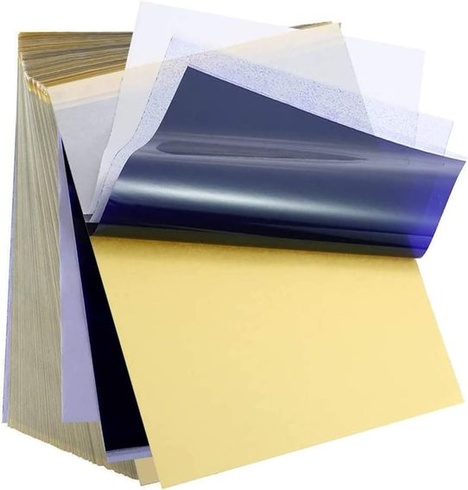 100 ks šablónový papier tetovací transferový papier tetovací tlačový papier 100 papierov A4