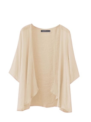 Dámsky kimono, plážový letný kardigán, pletená bunda, zakrývacia tunika, veľkosť XL, Béžová