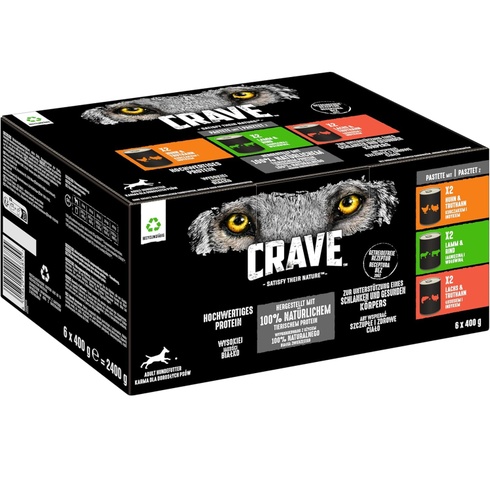 Konzervy pre psov Crave 434131 6 x 400 g