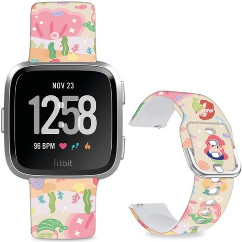 Mäkký silikónový športový remienok s kresleným vzorom s priemerom 23 mm kompatibilný s Fitbit Versa