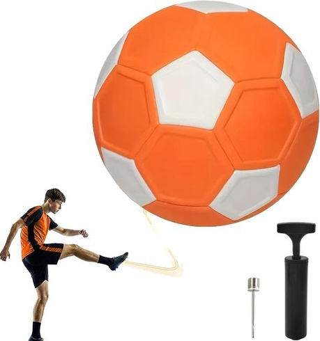 Zakrivená lopta, 20cm zakrivená lopta, vybavená pumpou na 1 loptu, zakrivená futbalová lopta, flexibilná