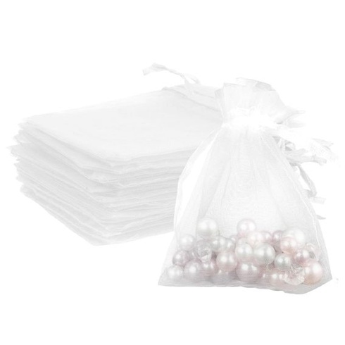 Organzové sáčky se stahovací šňůrkou, 50 kusů, 20 x 30 cm, dárkové tašky na svatby, organzové