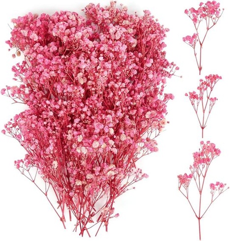 Gypsophila 100 kusov sušených kvetov, Gypsophila, ružové, mini kvety, sušené, prírodné, s