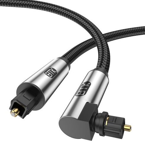 Optický kábel EMK 90 stupňov, optický audio kábel, kábel Toslink, optický kábel pre domáce kino, TV,