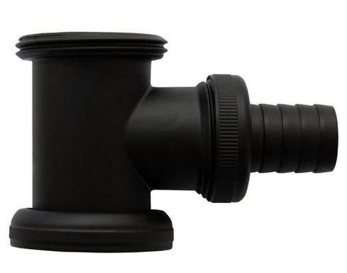 Adaptér sifonu s T-kusem | Matná černá | 1 1/4 x 56 mm Ø 32 mm | Připojení odpadu | Připojovací