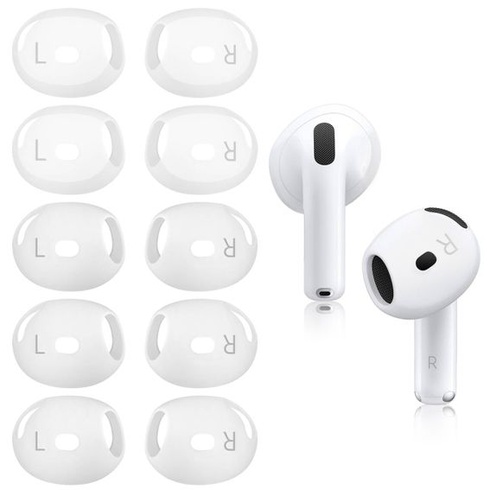 5 párov náhradných náušníkov pre AirPods 4, protišmykové silikónové kryty náušníkov, odolné proti