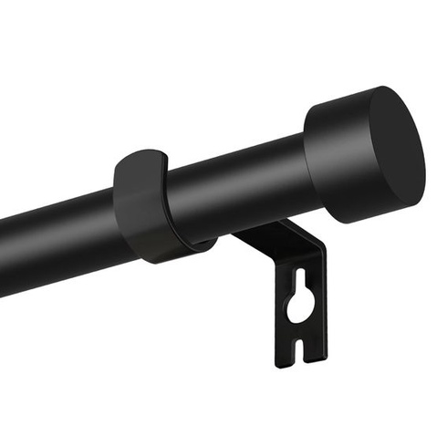 Čierna tyč na záclony, 16 mm, teleskopická tyč 63-143 cm