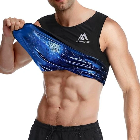 Flintronic sauna vesta, pánská zeštíhlující vesta, saunová vesta, sportovní tílko do posilovny,