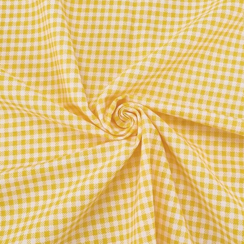 PH PandaHall Kockovaná bavlnená látka Žltá kockovaná látka 1,6x1 m Kockované vzory, látky s