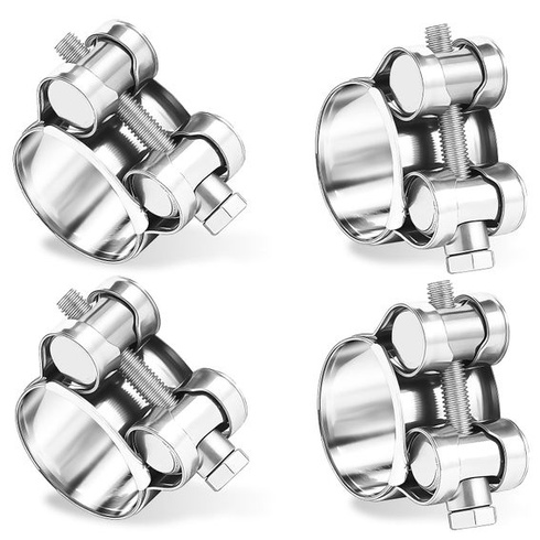 4 objímky na závěsné šrouby, nerezová ocel 304, hadicové objímky 23-25 mm, 4 ks