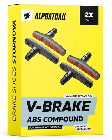 Brzdové destičky V-Brake pro jízdní kola, 72 mm, jemně nastavitelné, 2 páry pro Shimano, brzdové