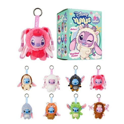Disney YuYus Stitch a anjelská vlna 2 – Plyšové vinylové prívesky vo formáte zaslepovacej krabičky,