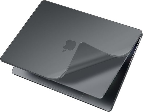 Měkké PP pouzdro pro MacBook Pro 14 palců 2026-2021, matná citrusově žlutá matně černá MacBook Pro