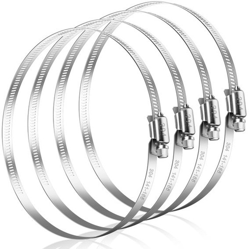Hadicové spony Bolatus 141-165 mm, 4 ks. Hadicové spony z nerezovej ocele 304 141-165 mm 4