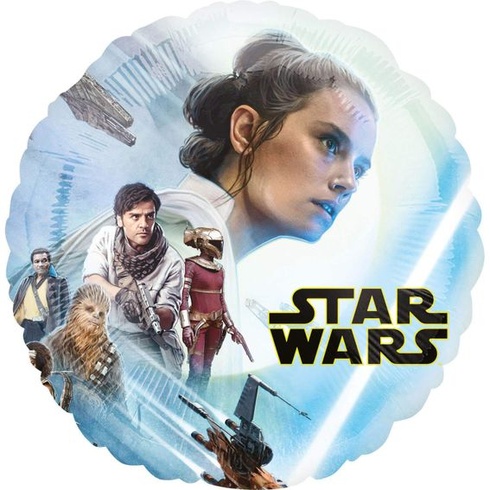 Amscan 4034601 - Fóliový balónik Star Wars, veľkosť cca 45 cm, okrúhly balónik, hélium, Skywalker,