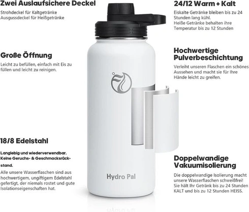 Nerezová láhev na pití na pití HydroPal 1l