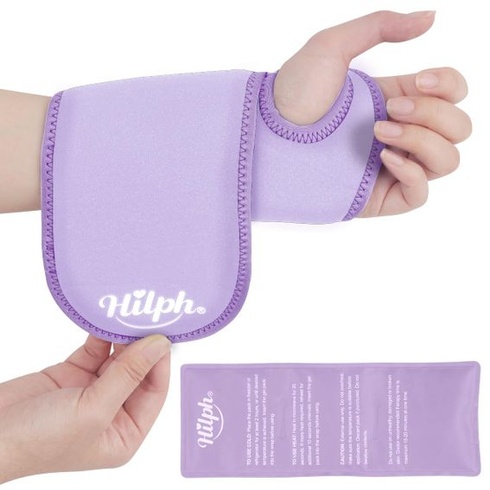 Chladicí podložky na zápěstí Hilph Cooling Cuff, opakovaně použitelné, fialové - 1 kus