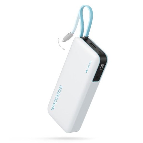 Powerbanka CUKTECH, 45W 20000mAh Powerbanka s integrovaným káblom USB-C, batéria s funkciou rýchleho