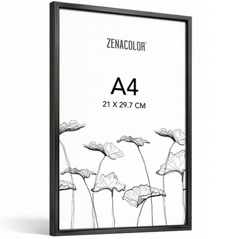 Fotorámik Zenacolor A4, hliníkový čierny - ochranná fólia proti poškriabaniu, flexibilné zavesenie