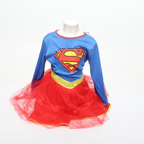 Ciao- Supergirl Módny prevlek dievčenské oficiálne DC Comics (veľkosť 5-7 rokov) s tylovou sukňou, modrá,