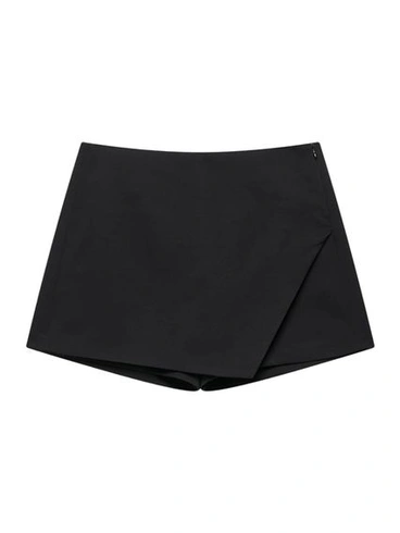 Dámske elegantné zavinovacie kraťasy GORGLITTER, asymetrické sukne, vysoký pás, ležérne kancelárske