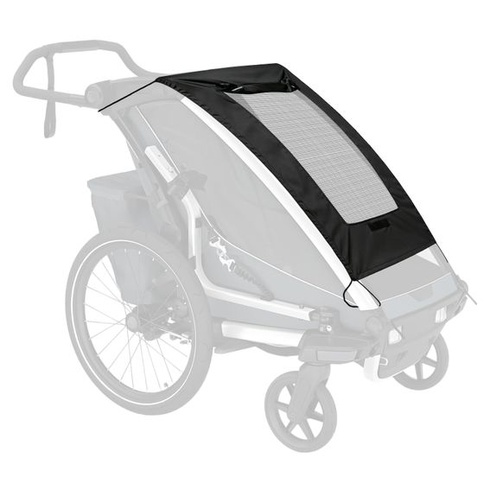 Slnečná clona Upgrade 2026 pre prívesy na bicykel (jednotlivé detské prívesy), ochrana proti slnku