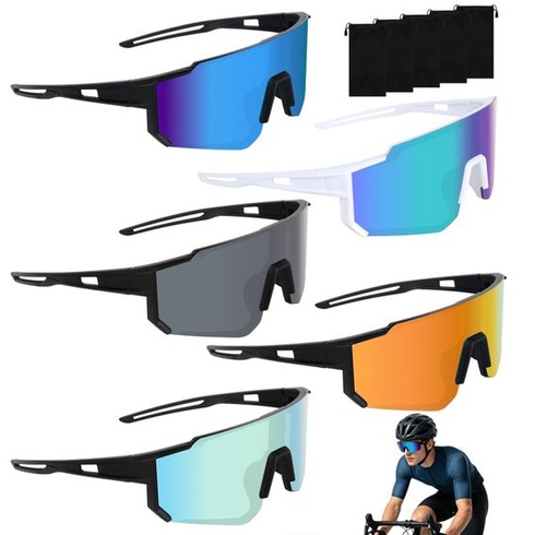 Rave Fast Glasses, 5dielna sada cyklistických okuliarov pre mužov a ženy, športové slnečné okuliare,