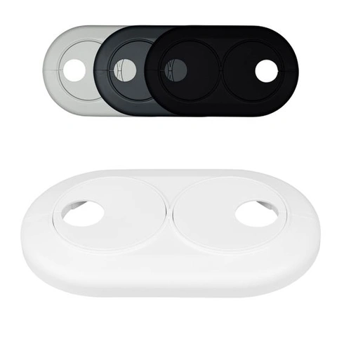 FUX 3 ks. Dvojitá biela rozeta vykurovacej rúrky - 22 mm 22 mm biela (RAL 9016) 3