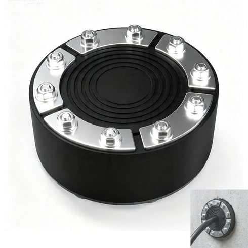 Průchodka 100 mm, těsnění průchodkového kroužku do zdi 100 mm, vhodné pro potrubí a kabely o