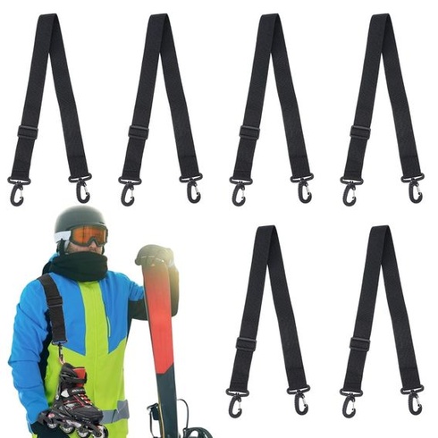 SUPERFINDINGS 6dílný popruh na nošení lyžařských bot, nastavitelný popruh na nošení lyžařských a