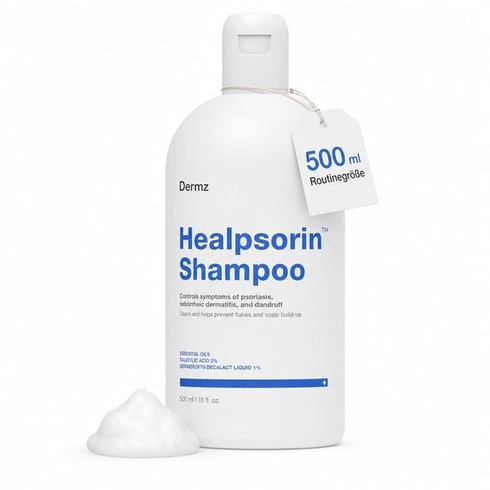 Šampón Healpsorin - Výživný šampón pre lupavú, citlivú a suchú pokožku hlavy - S kyselinou